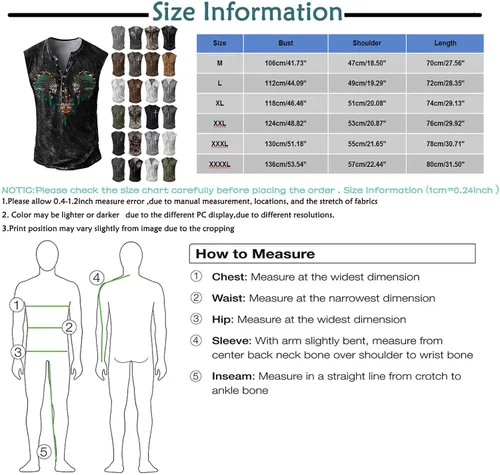 Vista 3 de Ymosrh Men's Gym Tank Tops Top Large Size Casual Breathable Sleeveless Top Loose Print Tank Top Man Shirt Tank Top