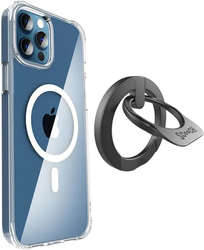 Vista 320 de Scooch para MagCase Compatible con iPhone 12 Mini Incluyendo MagRing 2.0, Soporte para Teléfono Compatible con MagSafe y Pata de Soporte