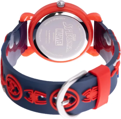 Vista 2 de Marvel Spider-Man - Reloj analógico de cuarzo 3D para niños, Azul, Moderno