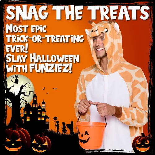 Vista 2 de Adult Onesie Halloween Costume - Animal and Sea Creature - Plush One Piece Cosplay Suit for Adults, Women and Men FUNZIEZ!