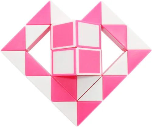 Vista 3 de Mipartebo Magic Snake Cube Twist Puzzle 36 cuñas de gran tamaño Twist Fidget Serpiente Juguetes para Niños Bebé Rosa