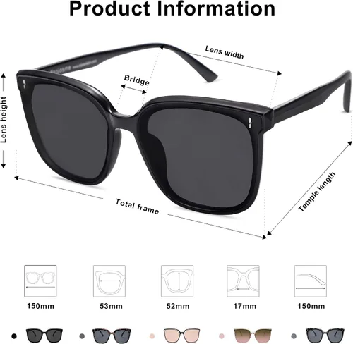 Vista 5 de SOJOS Gafas de sol para mujeres y hombres SJ2157