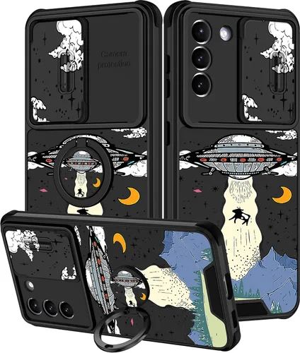 Vista 92 de Funda 2 en 1 para Samsung Galaxy S23 Ultra Flamingo para mujeres y niñas, diseño femenino de flamencos con cubierta deslizante para cámara y soporte