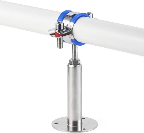 Vista 6 de Soporte de tubo de montaje en pared de acero inoxidable 304, abrazadera de tubo ajustable, soporte de correa de tubo de soporte fijo para tubos