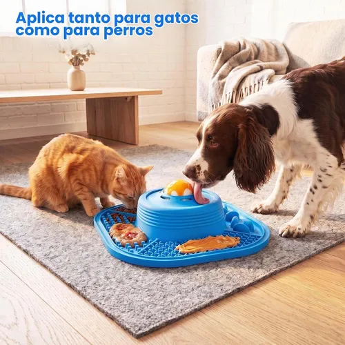 Vista 7 de VIOWEY Cuenco de alimentación lenta 3 en 1 para perros, comedero Azul