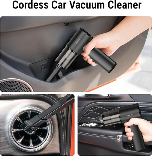Vista 5 de REIKIYA Aspirador de coche portátil inalámbrico 14000PA soplador de aire comprimido 150000RPM soplador para limpieza de teclado y computadora