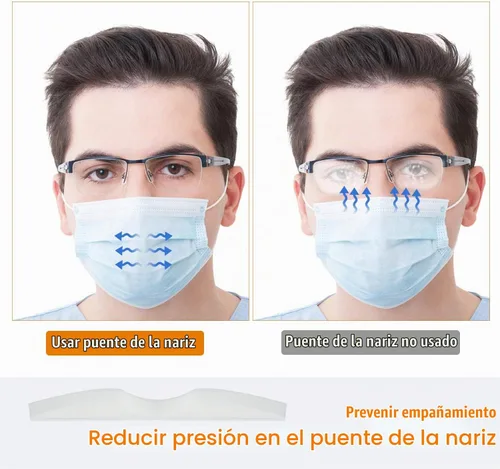 Vista 2 de Almohadillas de esponja antivaho para puente nasal, almohadillas de espuma viscoelástica para la nariz