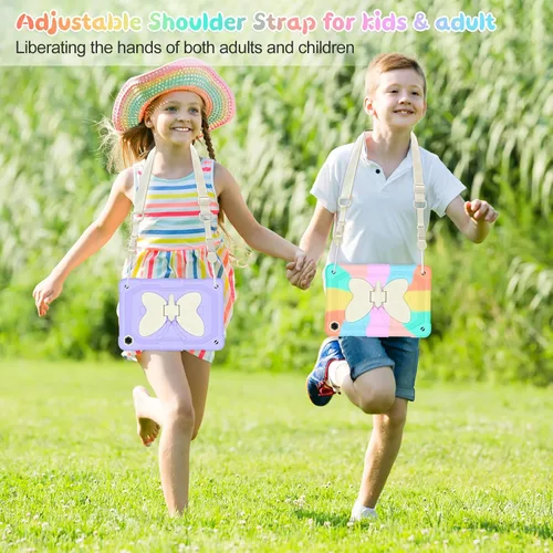Vista 4 de HOGENL Funda para Samsung Galaxy Tab A9+/A9 Plus de 11 pulgadas 2023, funda protectora para tableta Galaxy Tab A9+ para niños y niñas con correa