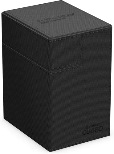 Vista 11 de Estuche Ultimate Guard Flip'n'Tray 100+, para 100 cartas con fundas dobles de TCG + bandeja para dados, negro, cierre magnético independiente