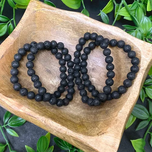 Vista 649 de Gem Avenue Handmade Round Bead Stretch Bracelet Unisex Natural Stone Beaded Jewelry for Men & Women, Elastic Wristband for Daily Wear