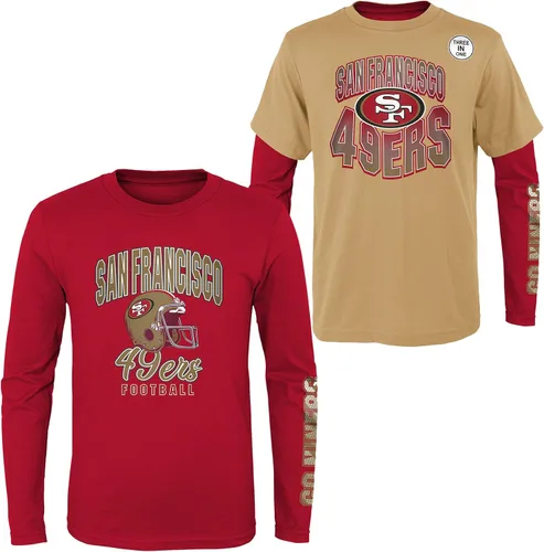 Vista 22 de NFL Conjunto de 3 Camisetas y Camisas de Manga Larga para Niños y Jóvenes 8-20, Colores del Equipo del Día del Juego