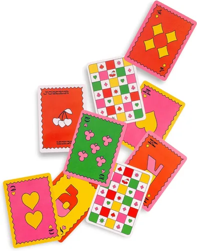 Vista 2 de ban.do Game On! Cartas de juego impermeables, baraja estándar de 52 cartas, cartas impermeables con estuche de almacenamiento