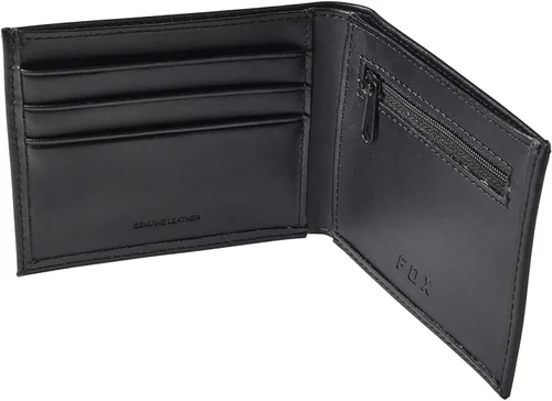 Vista 3 de Fox Racing Cartera de cuero plegable, color negro, OSFA