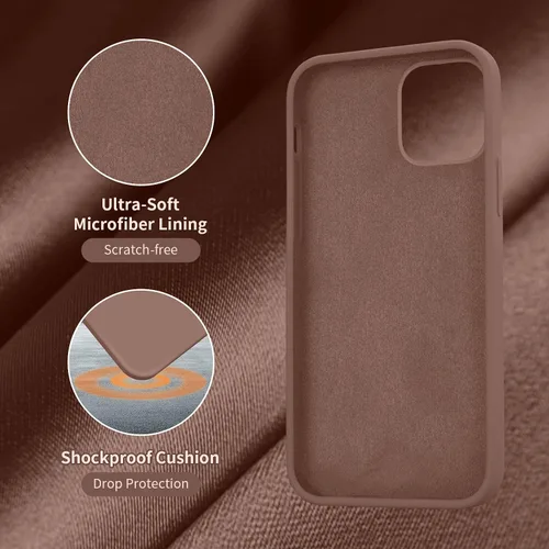 Vista 5 de Cordking [5 en 1] - Funda de silicona a prueba de golpes con forro de microfibra diseñada para iPhone 12 / 12 Pro, con 2 protectores de pantalla + 2