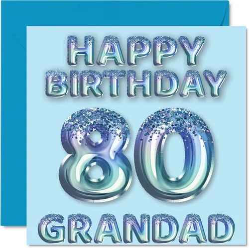 Vista 147 de Stuff4 Tarjeta de primer cumpleaños para niños, globo de fiesta con purpurina azul, tarjetas de feliz cumpleaños para niño de 1 año, nieto, hijo, 57