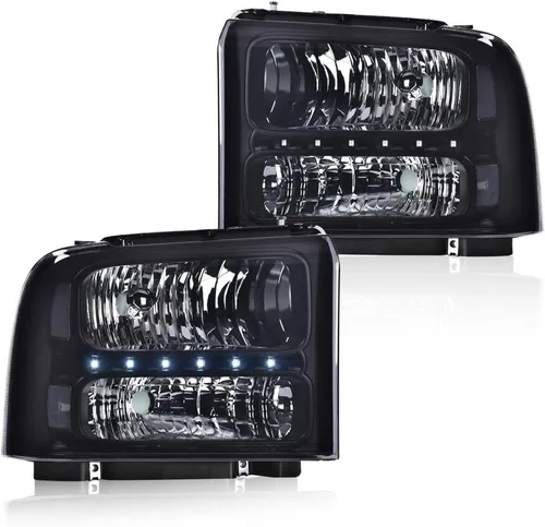 Vista 14 de G-PLUS Faros delanteros delanteros para Ford F250 F350 F450 F550 Super Duty 1999-2004; compatible con Ford Excursion 2000-2004 lente transparente