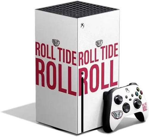 Vista 7 de Skinit Calcomanía para juegos compatible con el paquete Xbox Series X, diseño de mascota oficial de la Universidad de Alabama