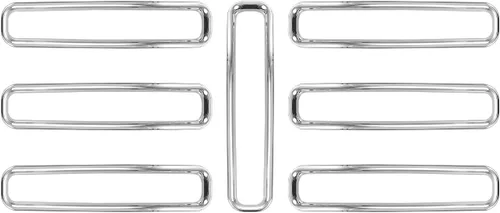 Vista 7 de Insertos de parrilla delantera para Jeep Wrangler TJ 1997-2006 (cromado)