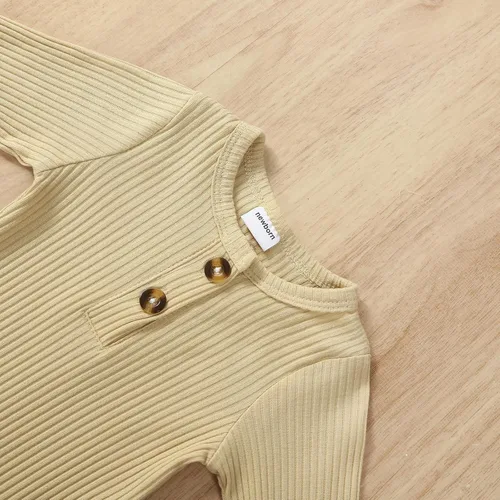 Vista 4 de SAYOO Traje de bebé niño y niña, recién nacido, neutro, acanalado, mameluco de una pieza, para sesión de fotos