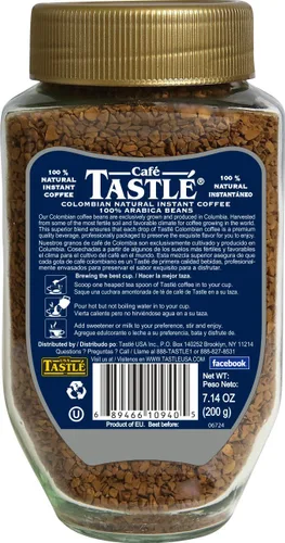 Vista 2 de Cafe Tastle Café instantáneo colombiano 100% arábica, 7.14 onzas
