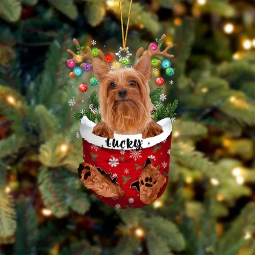Vista 120 de Adorno de Navidad personalizado para perro Airedale Terrier en bolsillo de nieve, adorno para árbol de Navidad, idea de regalo para amantes