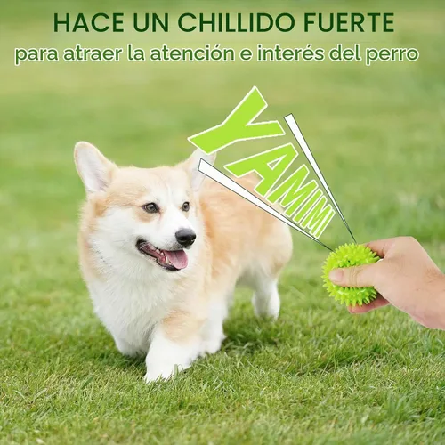 Vista 5 de Pweituoet Pelotas chirriantes de 2.5 pulgadas para perros pequeños y medianos, paquete de 6 juguetes masticables para perros pequeños con pincho