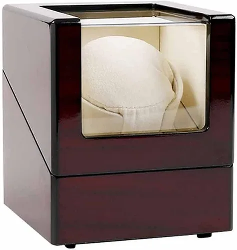 Vista 6 de OOCCO Storage Box Case Holder Watch Winder Board Wood Chain Motor Shaker Automatic Single Saint Finding Display