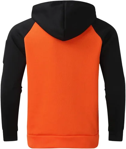 Vista 4 de Muscularfit Sudaderas con capucha grandes y altas para hombre, con bloques de color, manga larga, para gimnasio, entrenamiento, casual, ligera, 2023
