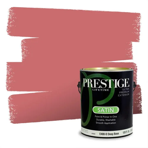 Vista 115 de Prestige Paints Pintura exterior e imprimación en uno, 1 galón, plano, coincidencia comparable de Valspar* Amber Rose*