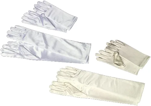Vista 3 de Guantes largos de satén - Tallas para niños