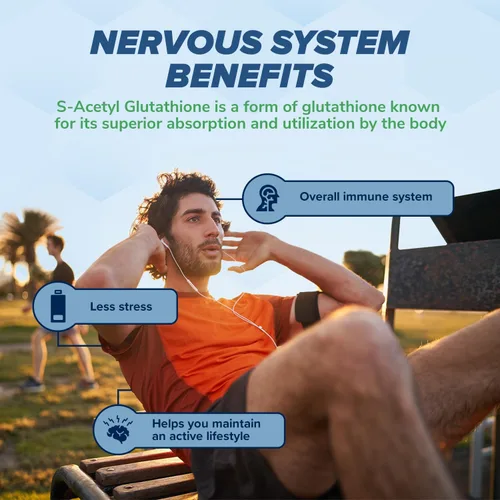 Vista 6 de S-acetil L-glutatión 300mg - 60 cápsulas resistentes a los ácidos, suplemento de acetil glutatión de alta biodisponibilidad para bienestar celular