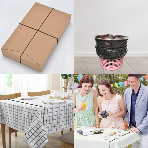 Vista 7 de Bandas elásticas para mantel de mesa, 10 unidades, color negro, elástico, resistente al viento, para sujetar el mantel para exteriores, cocina