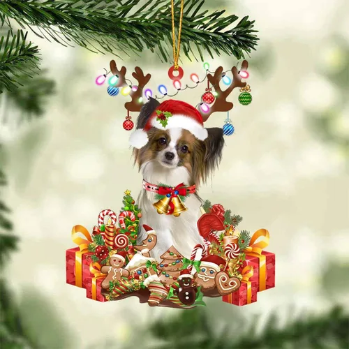 Vista 14 de Nazenti Adorno de Navidad personalizado de reno de Alaskan Malamute – Adorno de perro personalizado para amantes de las mascotas, acrílico plano
