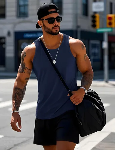 Vista 3 de MAGCOMSEN Mens Workout Tank Tops Muscle Athletic Gym Cotton Undershirt Sleeveless Shirts