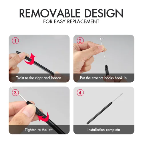 Vista 3 de Kit de alicates de extensión de cabello, alicates de extensión de cabello para microcuentas, gancho desmontable, bucle, anillos de seccionamiento
