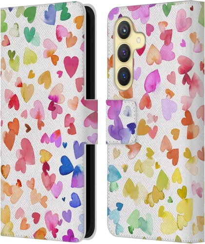 Vista 232 de Head Case Designs Officially Licensed Ninola Brushstrokes Multi Colorful Leather Wallet Case Compatible with Samsung Galaxy A07 4G