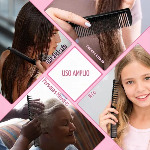 Vista 3 de Skylety 100 piezas de cepillo de pelo plegable de viaje, cepillo de pelo plegable, mini cepillo de pelo portátil, doble cabeza, compacto, bolsillo