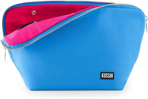 Vista 12 de KUSSHI Bolsa de Maquillaje y Cosméticos Lavable para Viaje, Negro