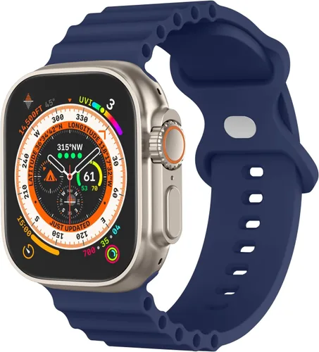 Vista 7 de Correas de silicona compatibles con Apple Watch Band Ultra de 1.929 in 1.811 in 1.772 in 1.732 in 1.614 in 1.496 in 1.575 in 1.654 in para mujeres