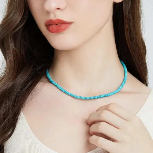 Vista 98 de Gargantilla con cuentas para mujer, chapada en oro de 18 quilates, gargantilla delicada para mujer