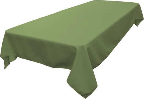 Vista 109 de LA Linen Mantel rectangular lavable de popelín de poliéster, resistente a las manchas y a las arrugas, cubierta de mesa 60x84, mantel de tela