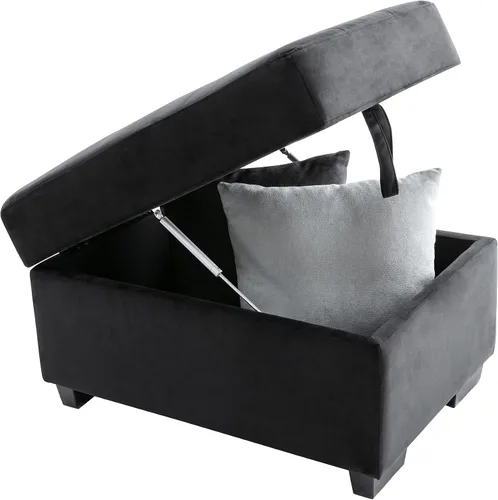 Vista 7 de LUMISOL Sofá cama modular reversible de 87 pulgadas de ancho, juego de muebles de sala de estar, sofá esquinero de 4 plazas con cama extraíble