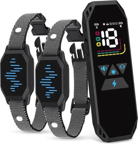 Vista 8 de Collar de entrenamiento para perros, collar de choque para perros con control remoto, 2500 pies y 4 modos de entrenamiento pitido, vibración, choque