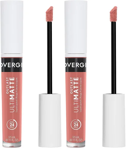 Vista 20 de COVERGIRL Outlast Ultimatte One Step 99350047205 - Color de labios líquido, Rose, Yay, Rose, 0.12 onzas líquidas, Yay, Rosé 115