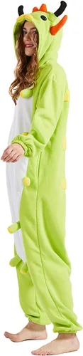 Vista 5 de DarkCom Pijama de una pieza de animal para mujer y hombre, disfraz de Halloween, ropa de dormir de Navidad