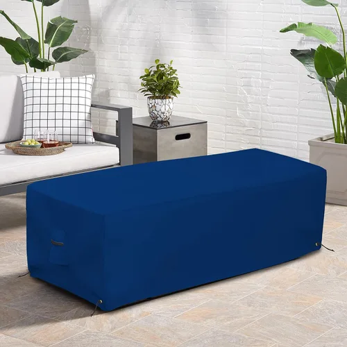 Vista 6 de Covers & All Cubierta rectangular para hoguera, hecha de tela de poliéster de 18 onzas con propiedades impermeables y resistentes a los rayos UV