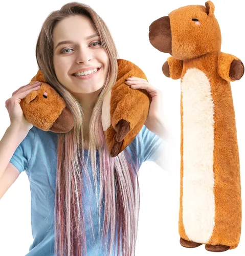 Vista 18 de Vacas de peluche microondables y ponderadas - Almohadilla de calentamiento sin olor de 1.5 libras para aliviar los calambres menstruales, el dolor