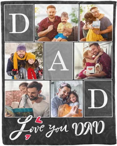 Vista 15 de D-Story Manta de hijo, divertidas mantas personalizadas con fotos, regalo para papá, manta de disfraz, regalo para hija, regalos personalizados