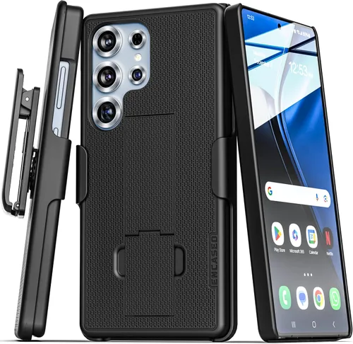 Vista 17 de Encased DuraClip - Funda para Samsung Galaxy S21 con clip para cinturón (2021), funda delgada con funda, color negro