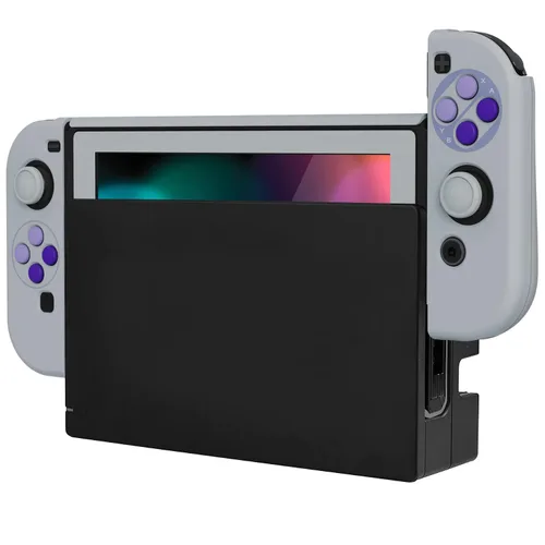 Vista 68 de PlayVital AlterGrips Ergonomic Grips Cover for Nintendo Switch, [2 Design] Interchangeable Comfort Dockable Protective Case with Screen Protector &